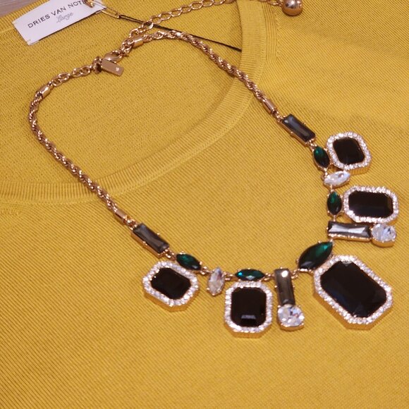 Brand New!! KATE SPADE: Gold|Emerald Green|Charcl Gray|Black|CZ|Crystal|Necklace - Picture 6 of 10